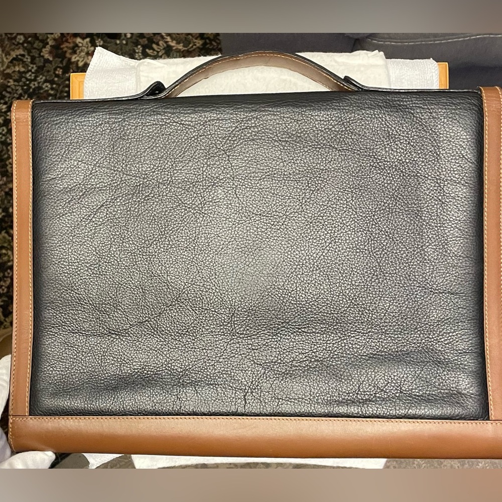 Bally Authentic Vintage Black and Brown Leather Briefcase - Picture 3 of 15
